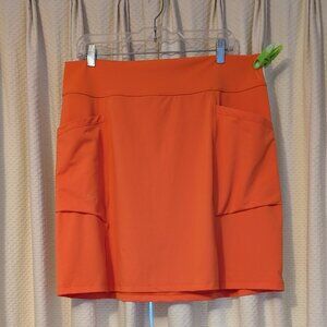 Bright Orange athletic skirt - L